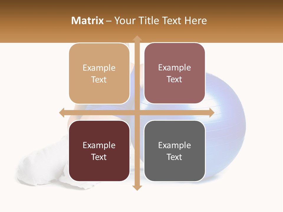 A Pregnant Woman Sitting On A Blue Exercise Ball PowerPoint Template