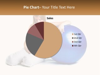 A Pregnant Woman Sitting On A Blue Exercise Ball PowerPoint Template