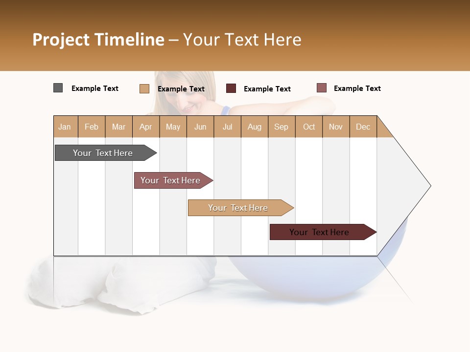 A Pregnant Woman Sitting On A Blue Exercise Ball PowerPoint Template