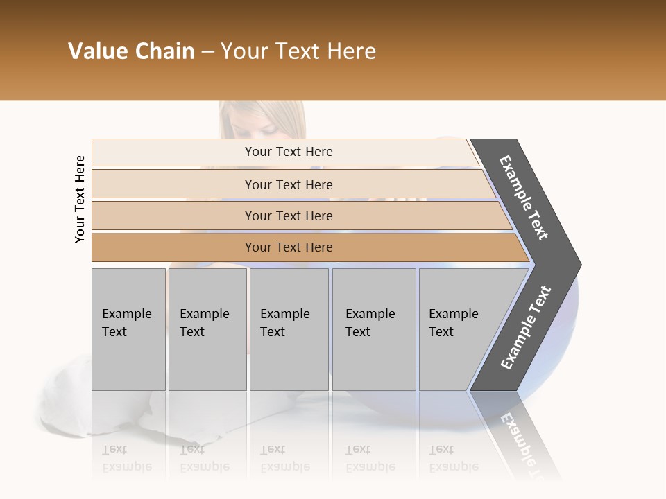 A Pregnant Woman Sitting On A Blue Exercise Ball PowerPoint Template