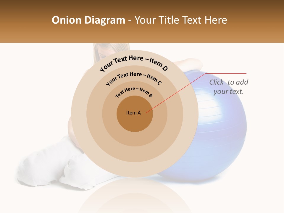 A Pregnant Woman Sitting On A Blue Exercise Ball PowerPoint Template