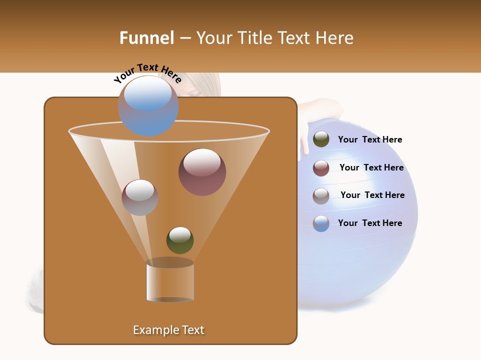 A Pregnant Woman Sitting On A Blue Exercise Ball PowerPoint Template