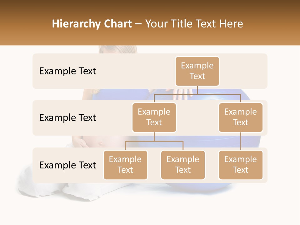A Pregnant Woman Sitting On A Blue Exercise Ball PowerPoint Template