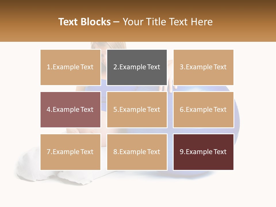 A Pregnant Woman Sitting On A Blue Exercise Ball PowerPoint Template