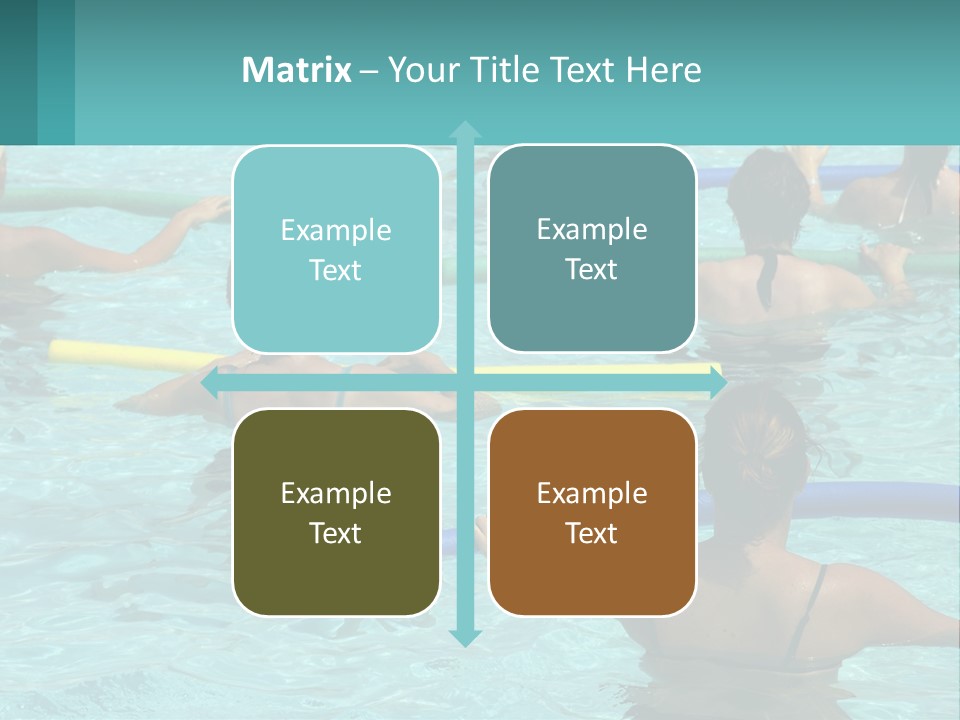 A Group Of People In A Swimming Pool PowerPoint Template
