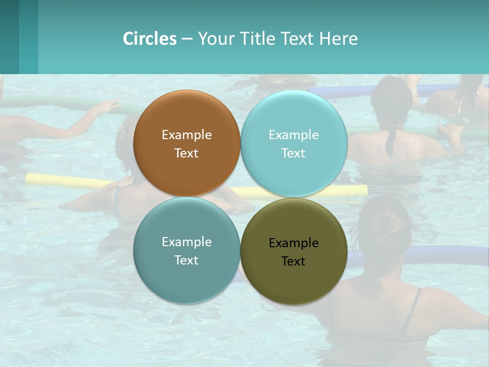 A Group Of People In A Swimming Pool PowerPoint Template