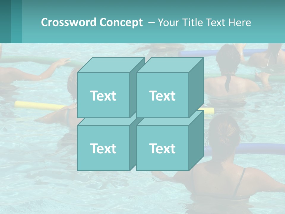 A Group Of People In A Swimming Pool PowerPoint Template