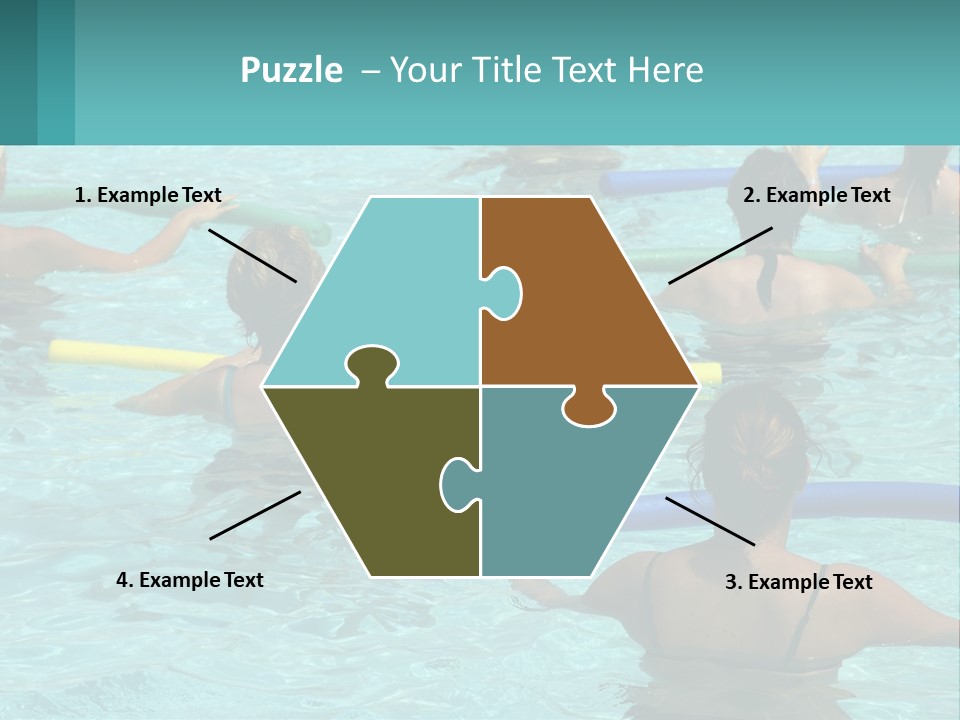 A Group Of People In A Swimming Pool PowerPoint Template