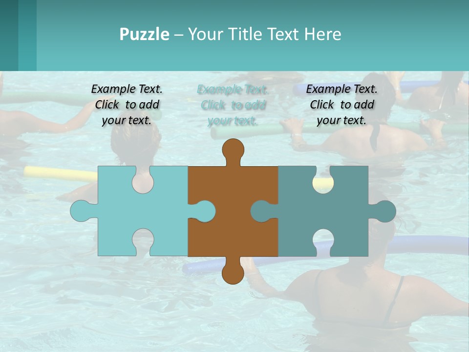 A Group Of People In A Swimming Pool PowerPoint Template