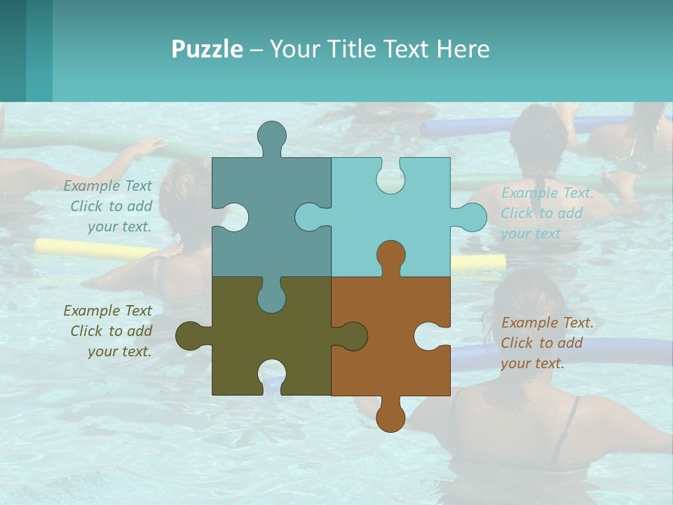 A Group Of People In A Swimming Pool PowerPoint Template