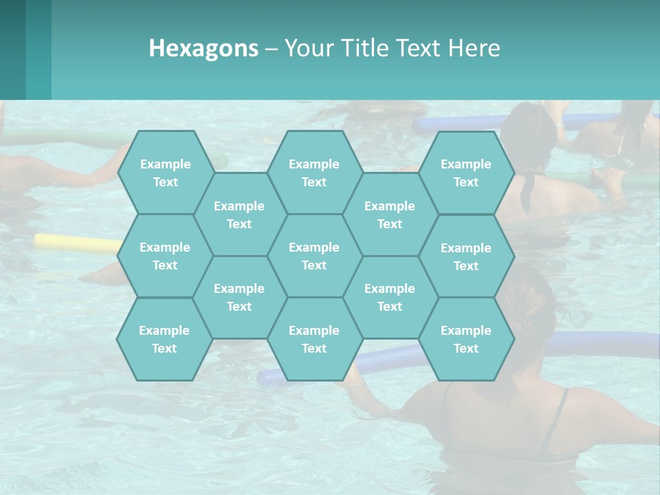 A Group Of People In A Swimming Pool PowerPoint Template