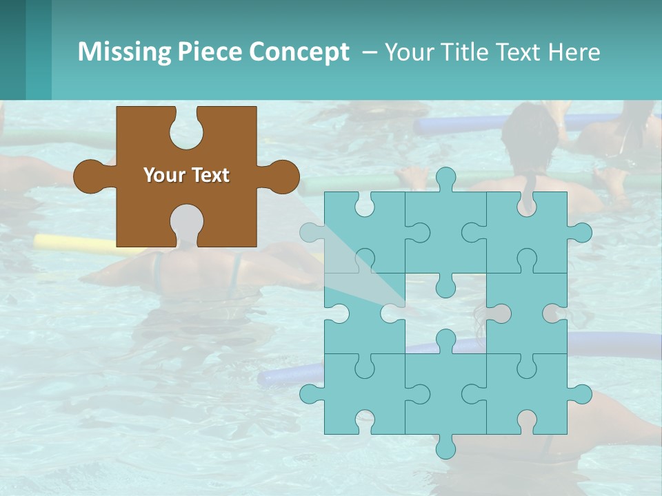 A Group Of People In A Swimming Pool PowerPoint Template