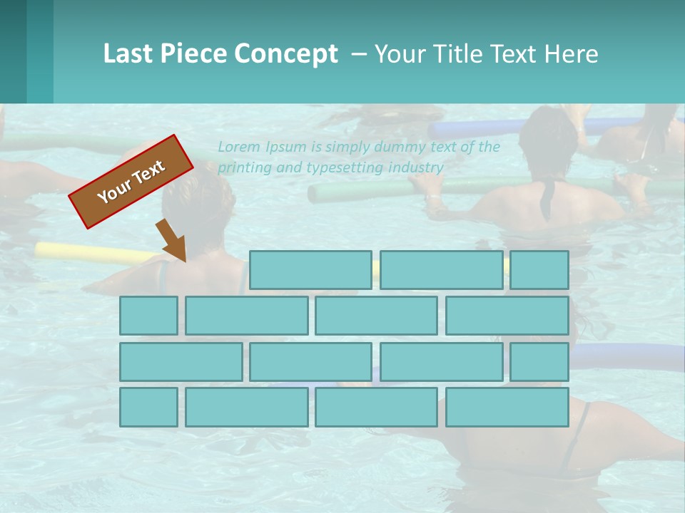 A Group Of People In A Swimming Pool PowerPoint Template