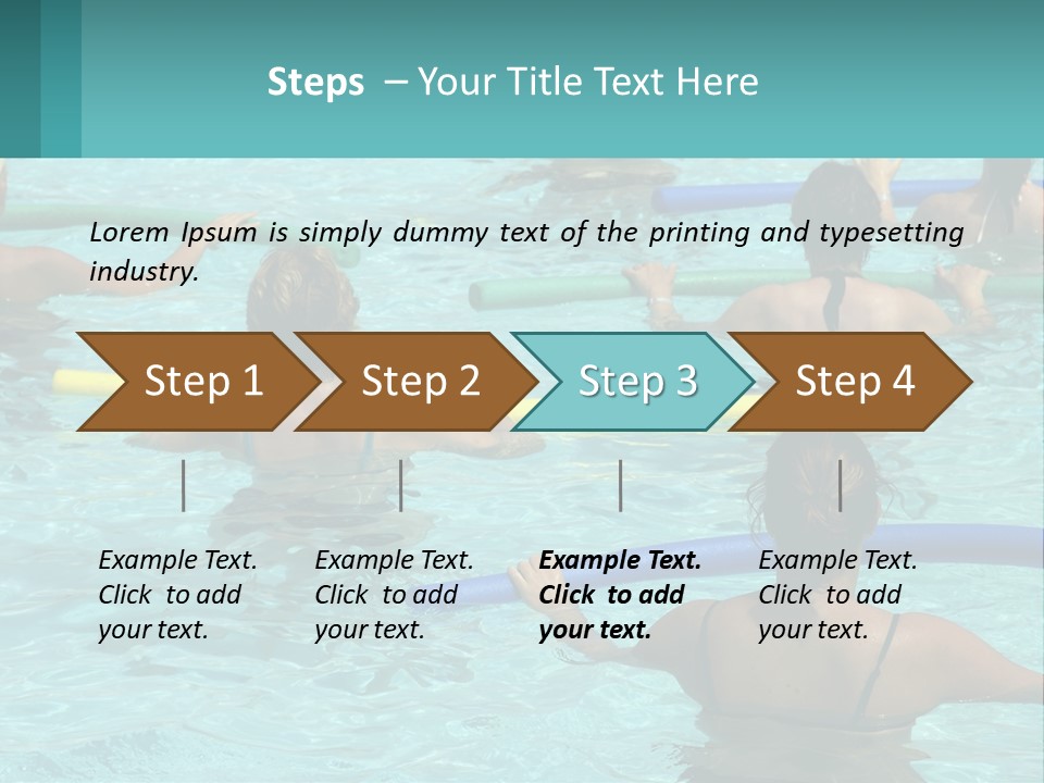 A Group Of People In A Swimming Pool PowerPoint Template