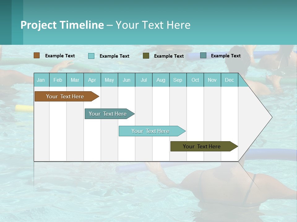A Group Of People In A Swimming Pool PowerPoint Template