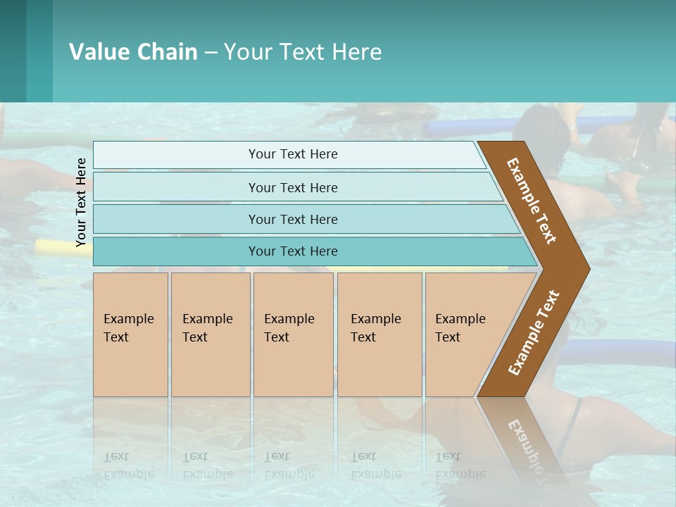 A Group Of People In A Swimming Pool PowerPoint Template