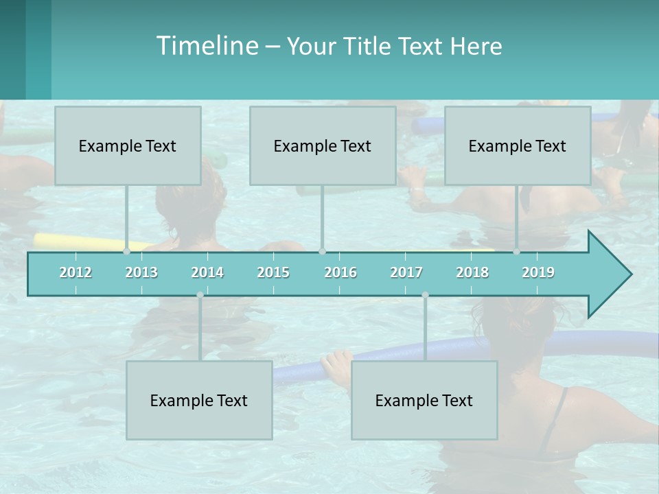 A Group Of People In A Swimming Pool PowerPoint Template