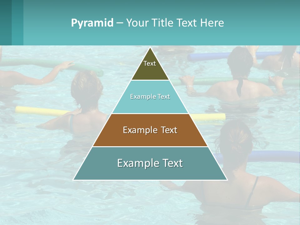 A Group Of People In A Swimming Pool PowerPoint Template