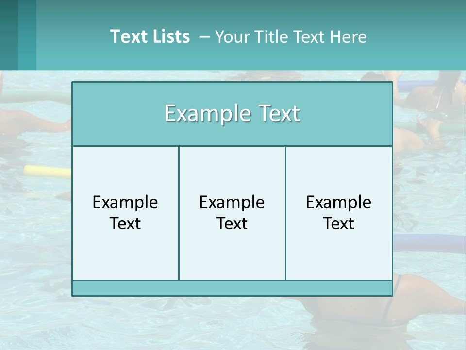 A Group Of People In A Swimming Pool PowerPoint Template