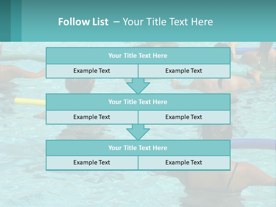 A Group Of People In A Swimming Pool PowerPoint Template