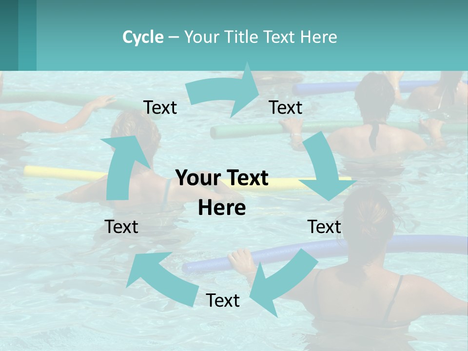 A Group Of People In A Swimming Pool PowerPoint Template