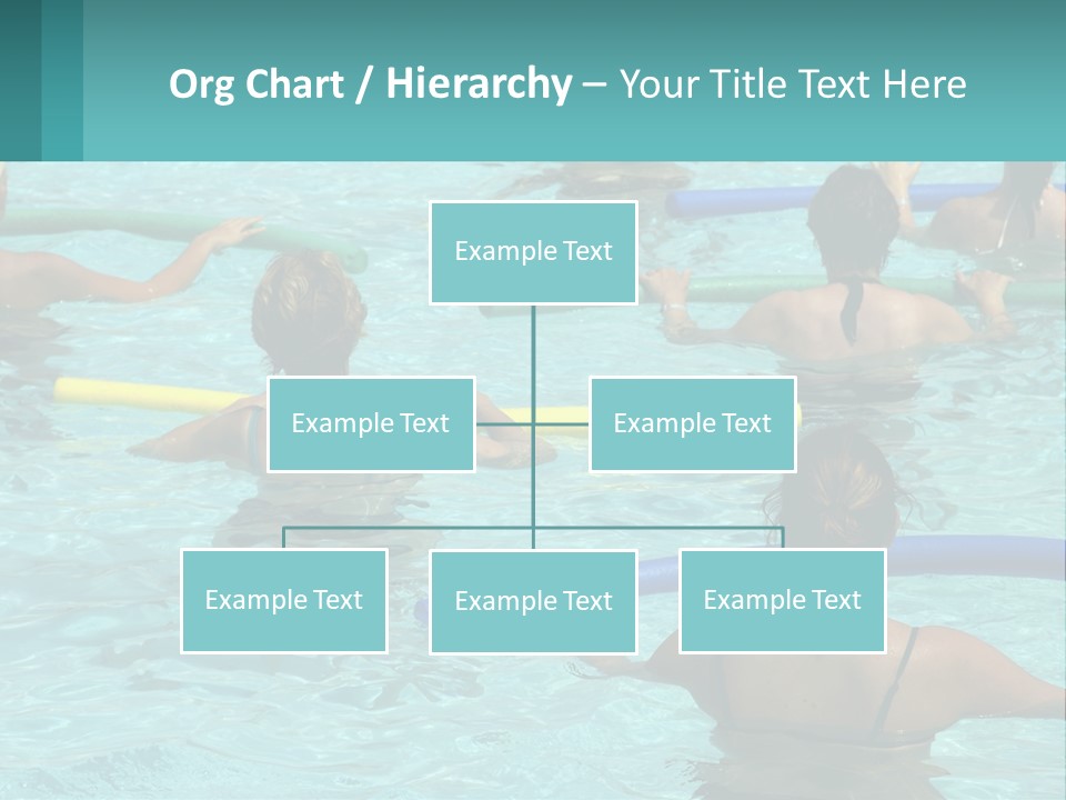 A Group Of People In A Swimming Pool PowerPoint Template