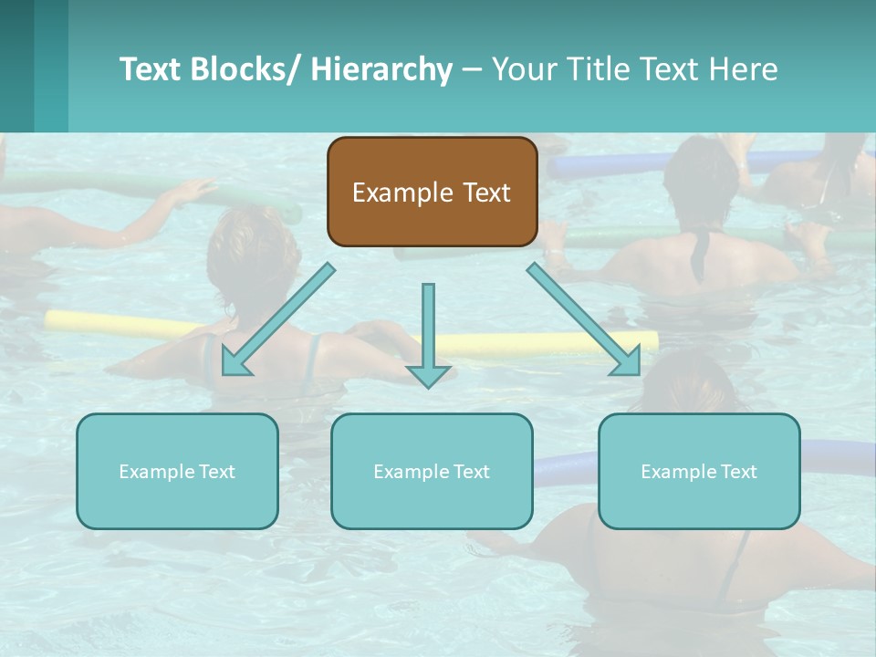 A Group Of People In A Swimming Pool PowerPoint Template