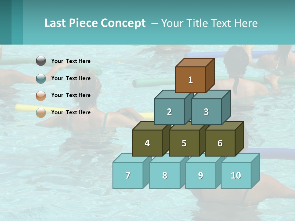 A Group Of People In A Swimming Pool PowerPoint Template