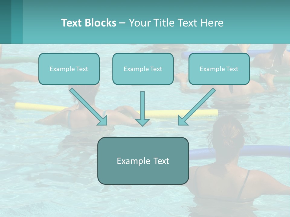 A Group Of People In A Swimming Pool PowerPoint Template