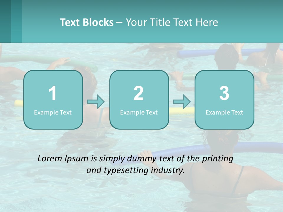 A Group Of People In A Swimming Pool PowerPoint Template