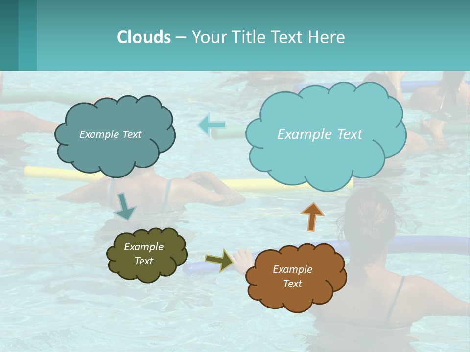 A Group Of People In A Swimming Pool PowerPoint Template