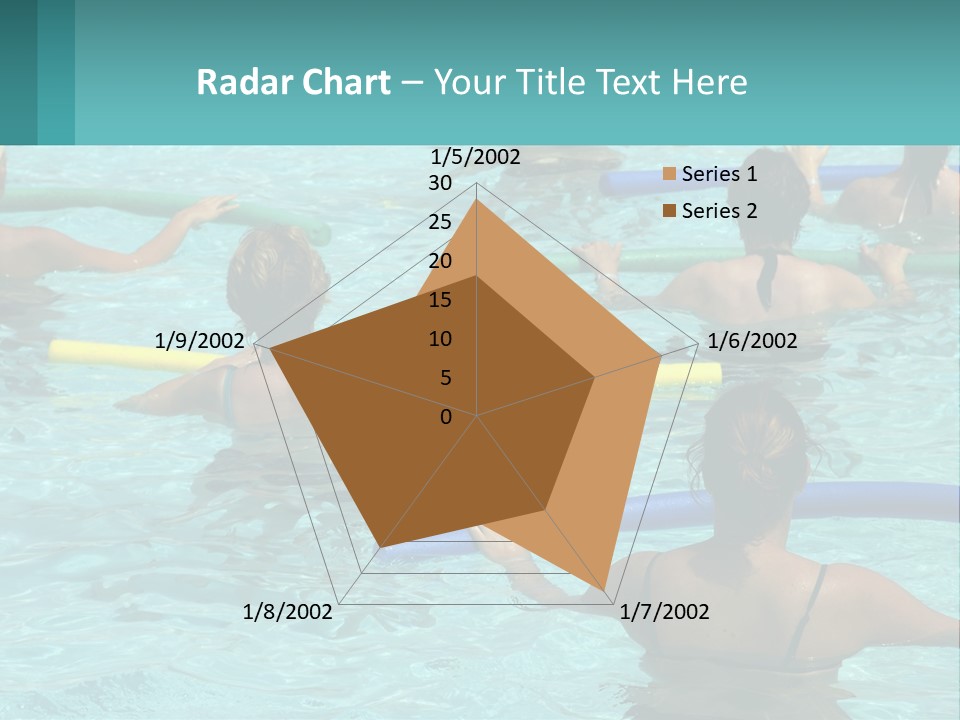 A Group Of People In A Swimming Pool PowerPoint Template
