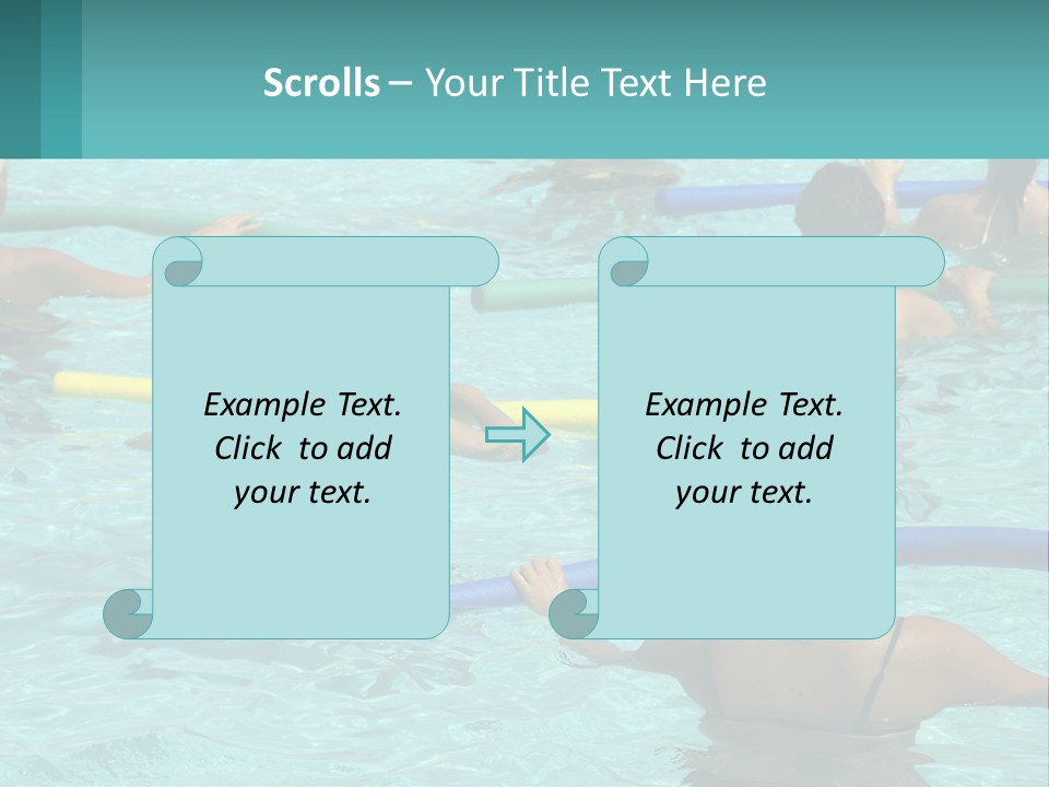 A Group Of People In A Swimming Pool PowerPoint Template