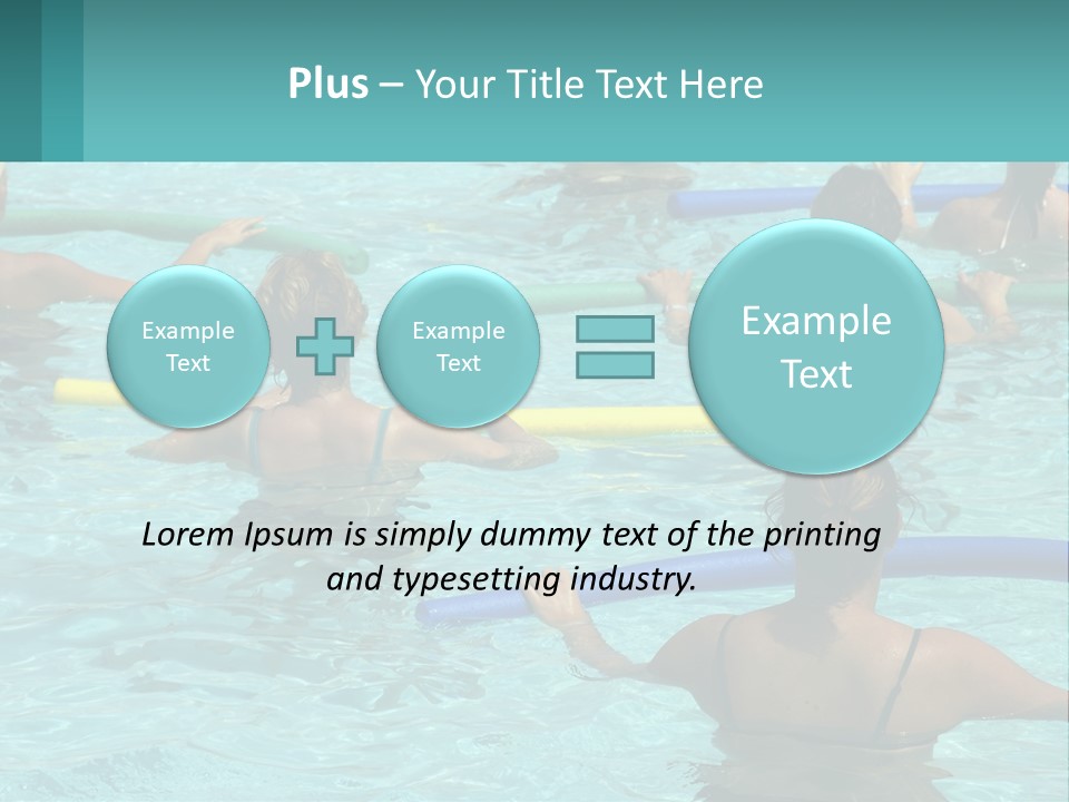 A Group Of People In A Swimming Pool PowerPoint Template