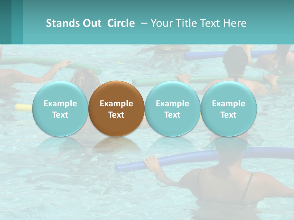 A Group Of People In A Swimming Pool PowerPoint Template