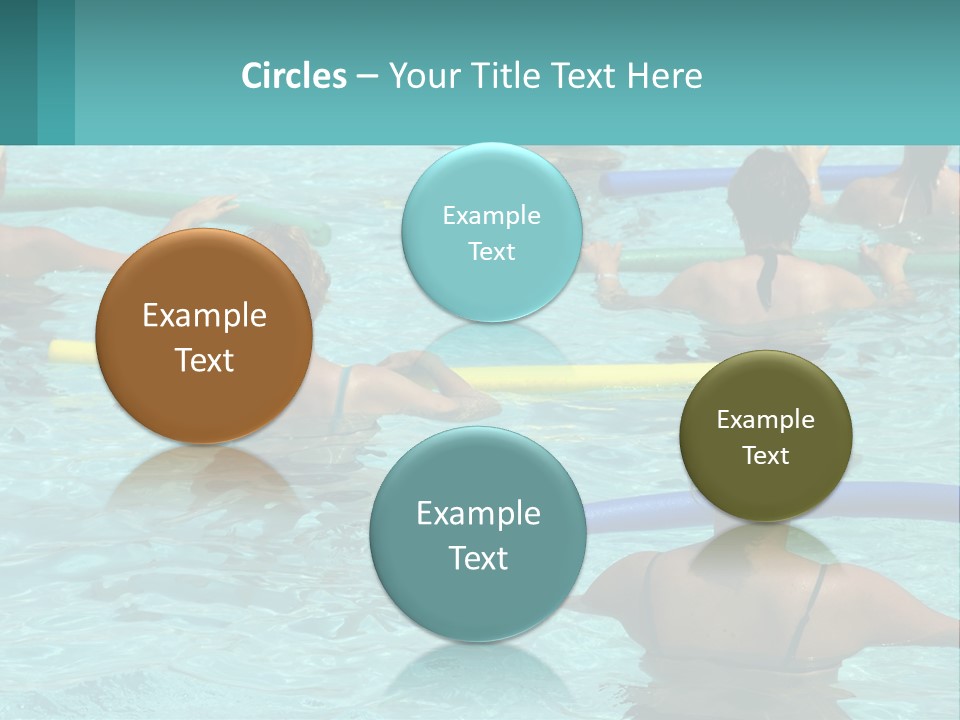 A Group Of People In A Swimming Pool PowerPoint Template
