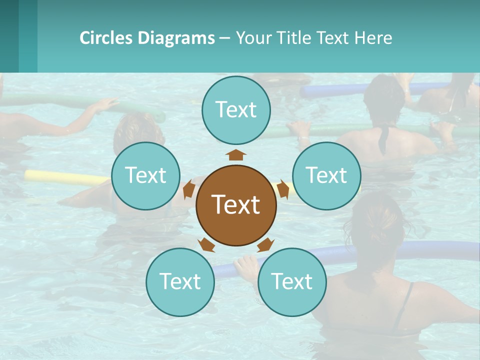 A Group Of People In A Swimming Pool PowerPoint Template