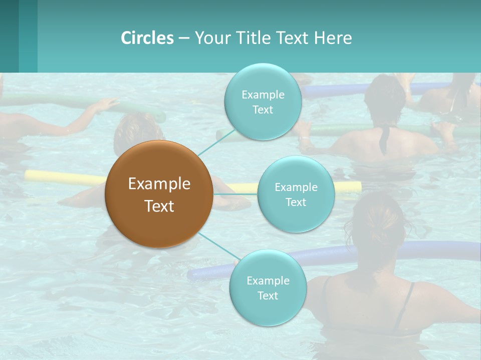 A Group Of People In A Swimming Pool PowerPoint Template