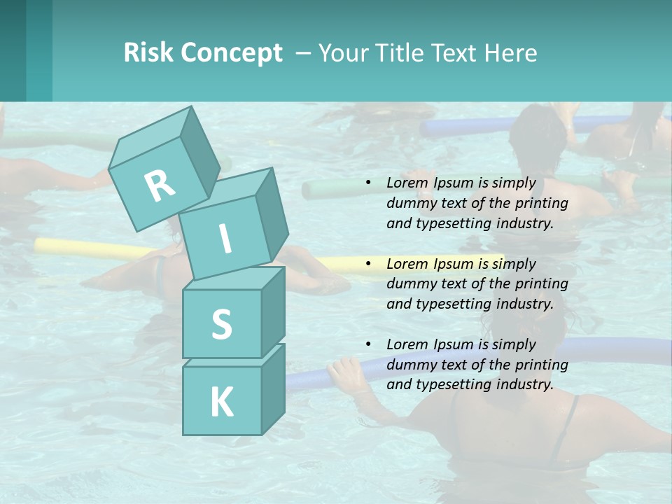 A Group Of People In A Swimming Pool PowerPoint Template