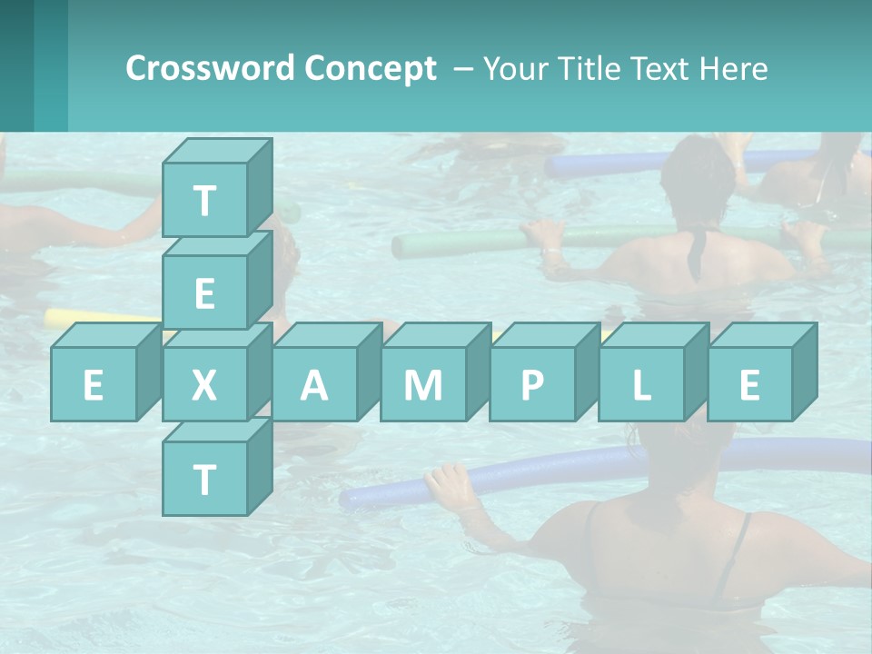 A Group Of People In A Swimming Pool PowerPoint Template