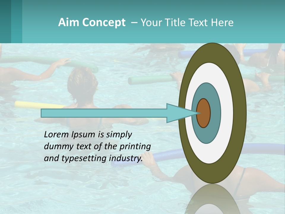 A Group Of People In A Swimming Pool PowerPoint Template