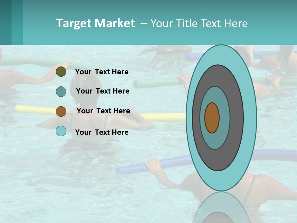 A Group Of People In A Swimming Pool PowerPoint Template