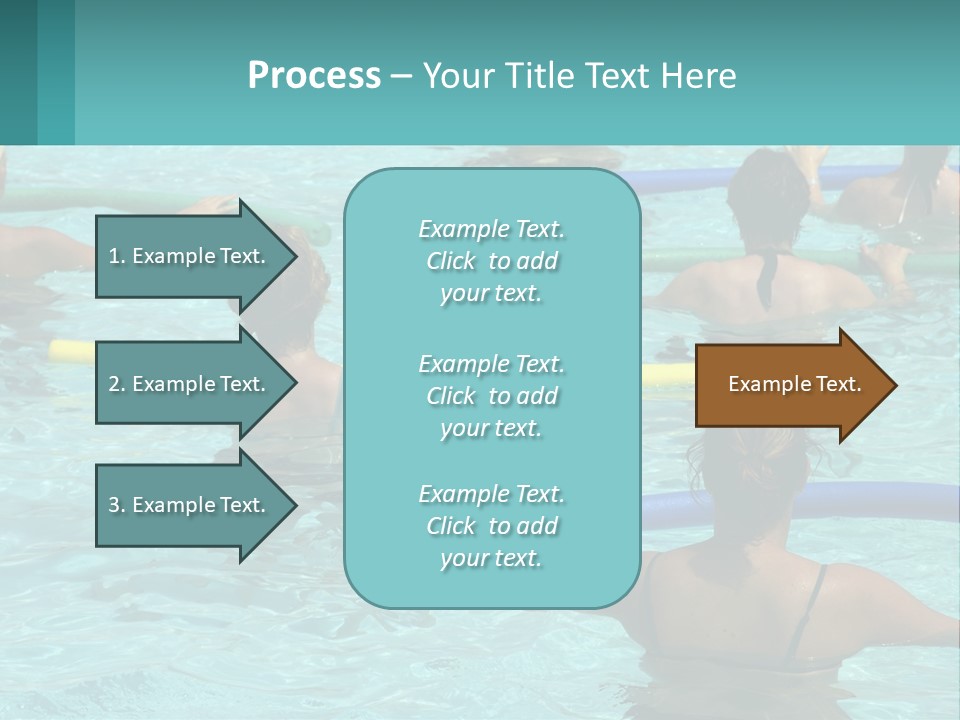A Group Of People In A Swimming Pool PowerPoint Template