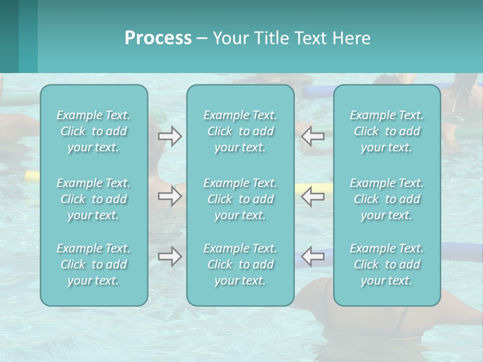 A Group Of People In A Swimming Pool PowerPoint Template