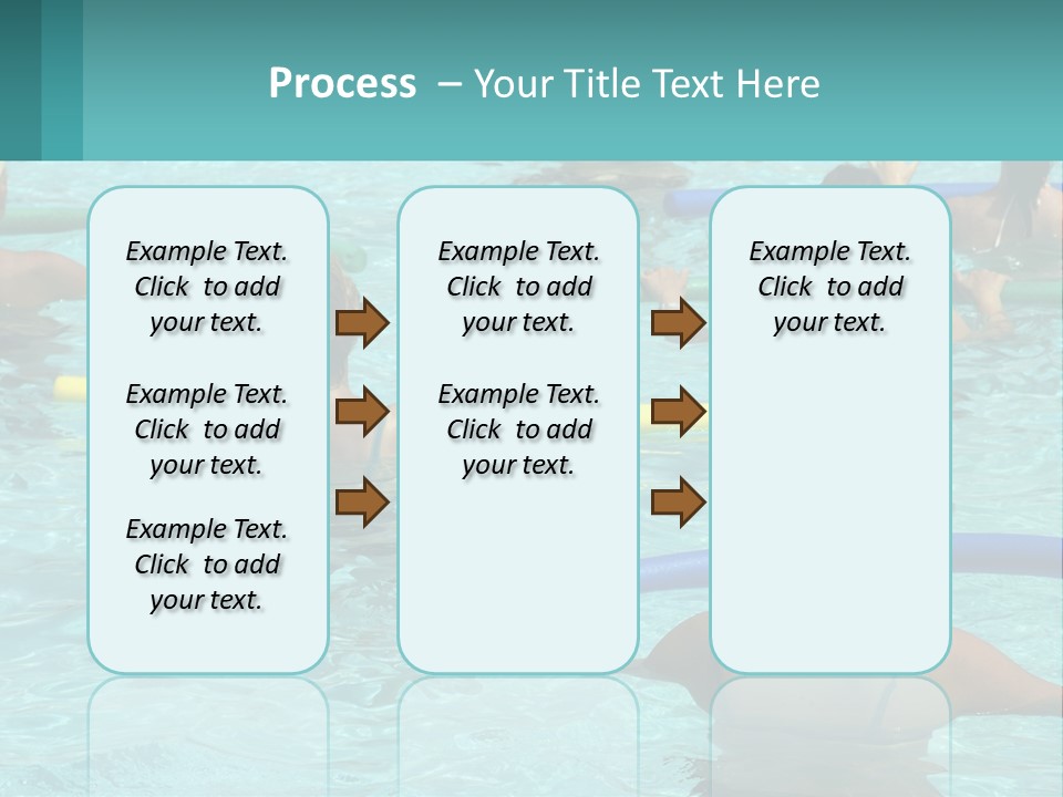 A Group Of People In A Swimming Pool PowerPoint Template