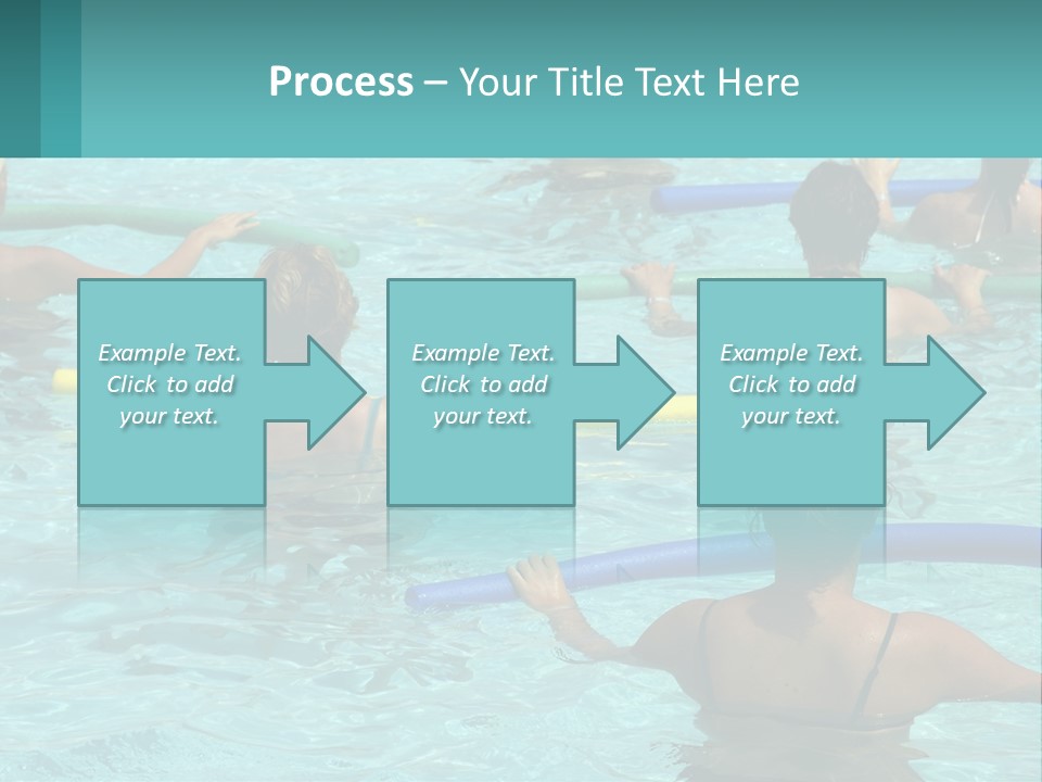 A Group Of People In A Swimming Pool PowerPoint Template