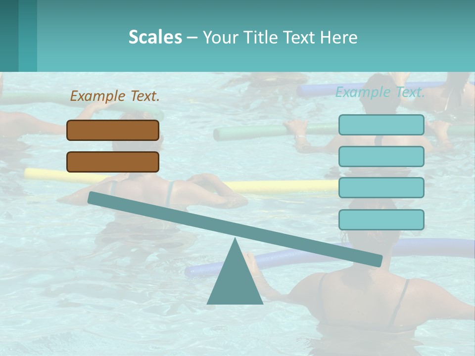 A Group Of People In A Swimming Pool PowerPoint Template