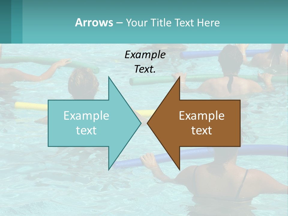 A Group Of People In A Swimming Pool PowerPoint Template