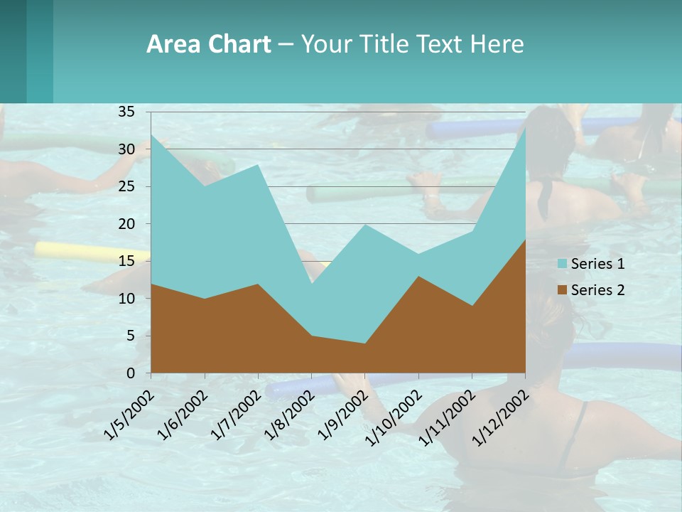 A Group Of People In A Swimming Pool PowerPoint Template