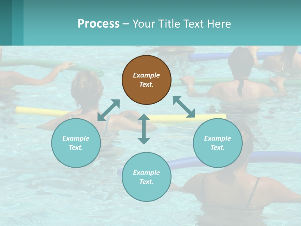 A Group Of People In A Swimming Pool PowerPoint Template